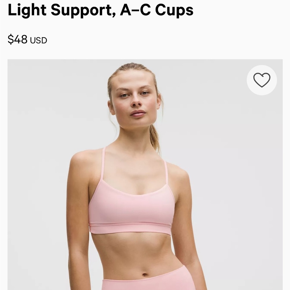 lululemon athletica Flo y bra nulu Pink Sports Bra